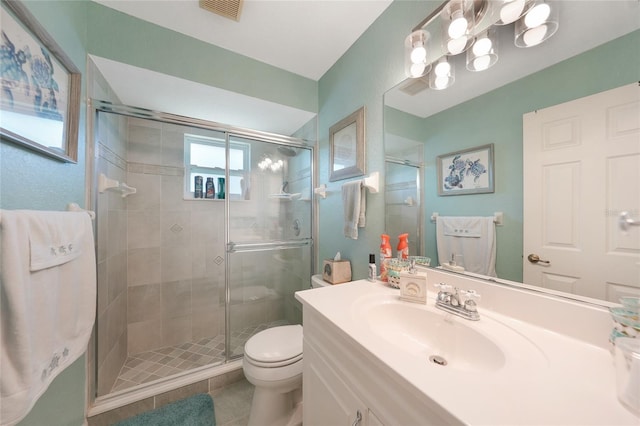 37 Pepe Ct, Punta Gorda, FL 33983 - bathroom featuring vanity, a stall shower, and tile patterned floors