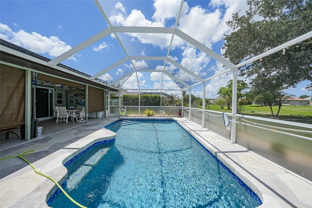 37 Pepe Ct, Punta Gorda, FL 33983 - outdoor pool with a patio area and glass enclosure