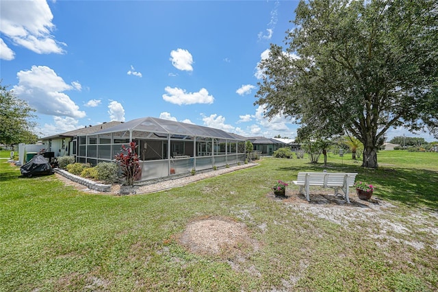 37 Pepe Ct, Punta Gorda, FL 33983 - view of grassy yard with a lanai