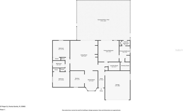 37 Pepe Ct, Punta Gorda, FL 33983 - view of property floor plan