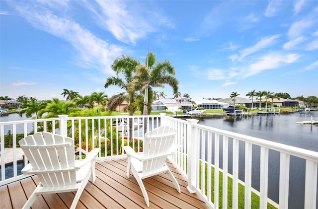 250 Freeport Ct, Punta Gorda, FL 33950 - wooden terrace with a water view and a residential view