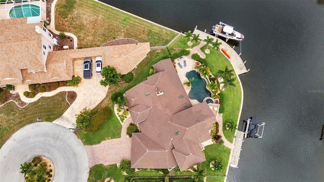 250 Freeport Ct, Punta Gorda, FL 33950 - bird's eye view of a pool area and a nearby body of water
