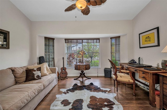 250 Freeport Ct, Punta Gorda, FL 33950 - office space featuring ceiling fan and wood finished floors