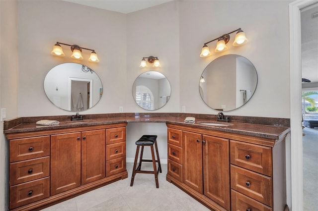 250 Freeport Ct, Punta Gorda, FL 33950 - full bathroom with double vanity and tile patterned floors