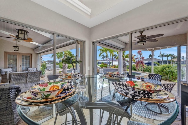 250 Freeport Ct, Punta Gorda, FL 33950 - sunroom / solarium with ceiling fan, healthy amount of natural light, and vaulted ceiling