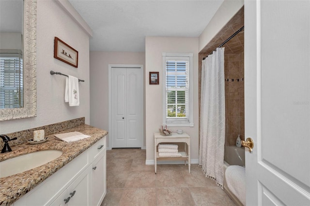 250 Freeport Ct, Punta Gorda, FL 33950 - bathroom with vanity and shower / bath combination with curtain