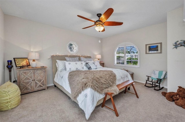 250 Freeport Ct, Punta Gorda, FL 33950 - carpeted bedroom with baseboards and a ceiling fan