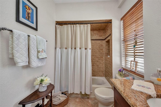 250 Freeport Ct, Punta Gorda, FL 33950 - full bath with vanity, shower / bath combo, and tile patterned flooring