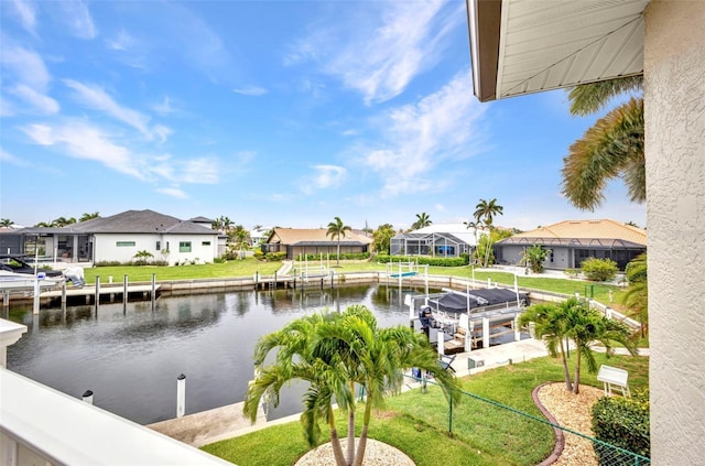 250 Freeport Ct, Punta Gorda, FL 33950 - water view with nearby suburban area, a boat dock, and boat lift