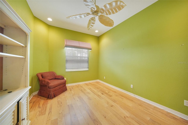 1527 Aqui Esta Dr Unit 3, Punta Gorda, FL 33950 - unfurnished room featuring light wood finished floors, a ceiling fan, and recessed lighting