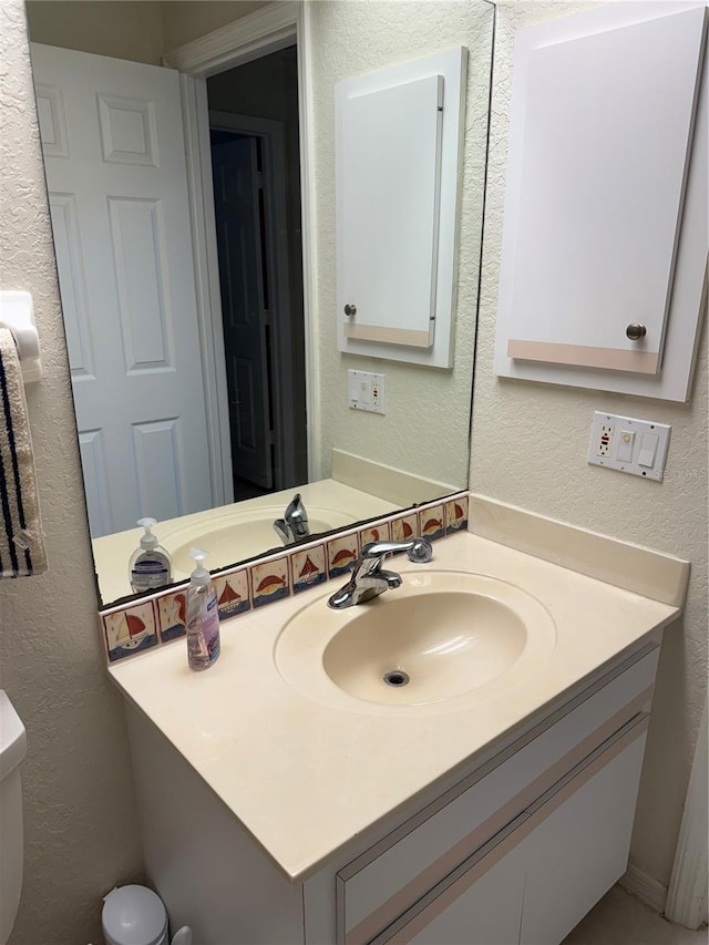 26312 Deep Creek Blvd, Punta Gorda, FL 33983 - half bath with a textured wall and vanity