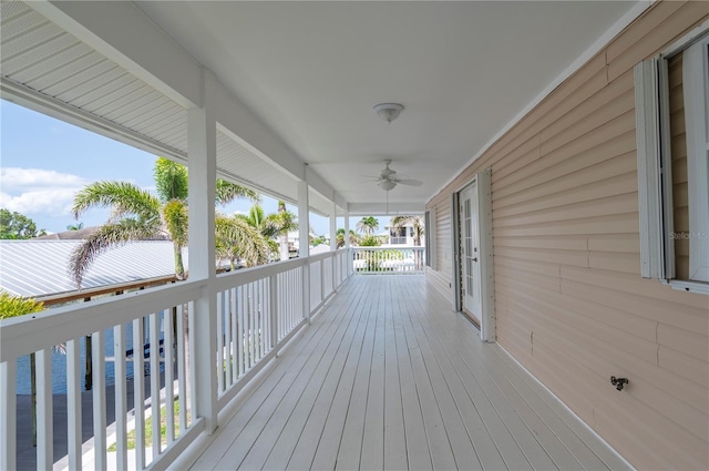 24261 Captain Kidd Blvd, Punta Gorda, FL 33955 - wooden deck featuring a ceiling fan