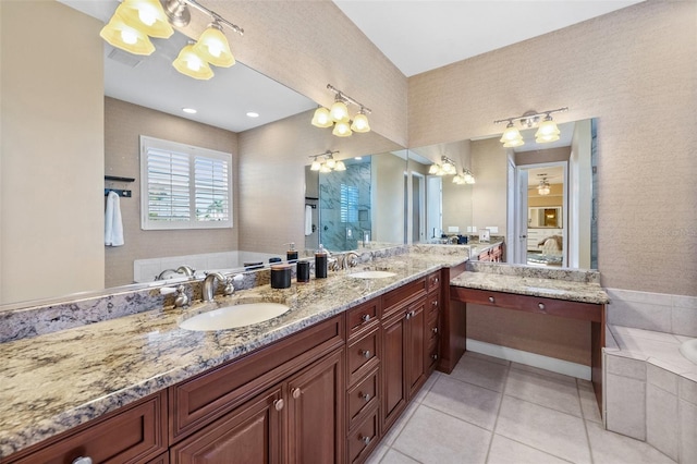 3322 Sandpiper Dr, Punta Gorda, FL 33950 - full bath with double vanity, a bath, and tile patterned flooring