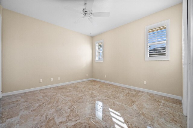 3322 Sandpiper Dr, Punta Gorda, FL 33950 - empty room featuring ceiling fan and baseboards