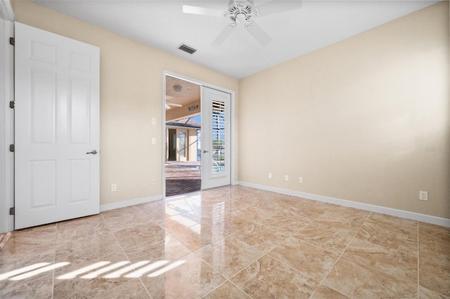 3322 Sandpiper Dr, Punta Gorda, FL 33950 - spare room with ceiling fan and baseboards