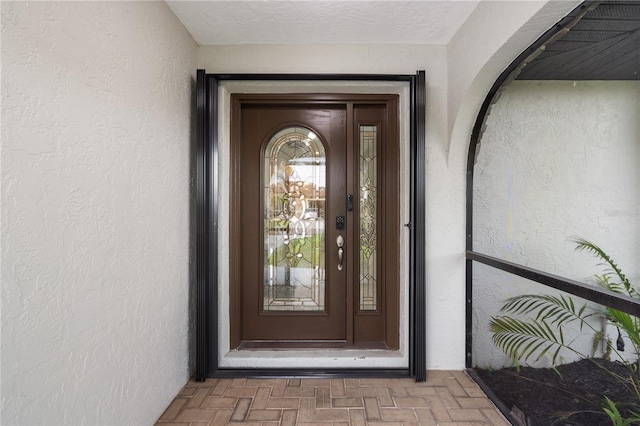 1141 Paraclete Rd, Punta Gorda, FL 33983 - property entrance with stucco siding