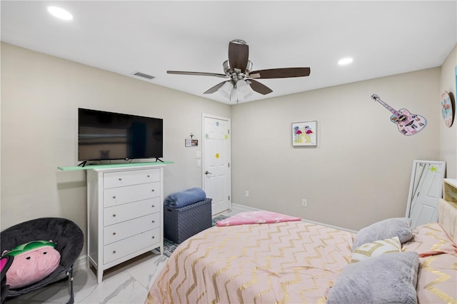 1141 Paraclete Rd, Punta Gorda, FL 33983 - bedroom featuring recessed lighting and a ceiling fan