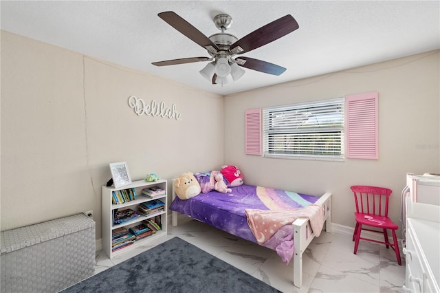 1141 Paraclete Rd, Punta Gorda, FL 33983 - bedroom with marble finish floors and a ceiling fan