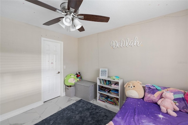 1141 Paraclete Rd, Punta Gorda, FL 33983 - bedroom with marble finish flooring and a ceiling fan