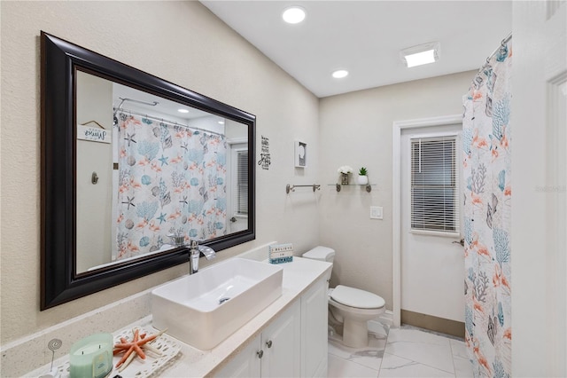 1141 Paraclete Rd, Punta Gorda, FL 33983 - bathroom with vanity, recessed lighting, and a shower with curtain