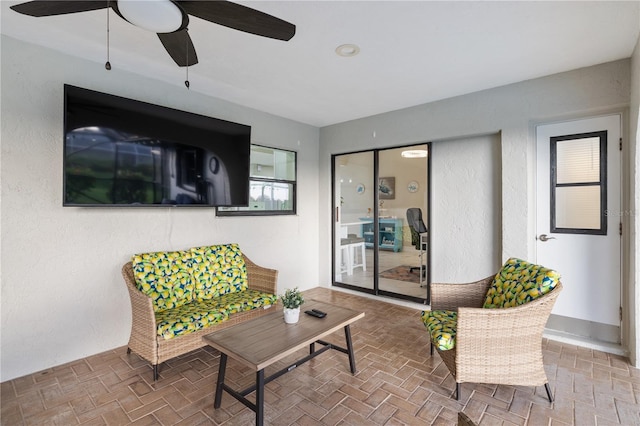 1141 Paraclete Rd, Punta Gorda, FL 33983 - view of patio with ceiling fan