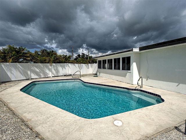 6483 Fabian Rd, North Port, FL 34287 - view of swimming pool featuring a fenced backyard and a patio area