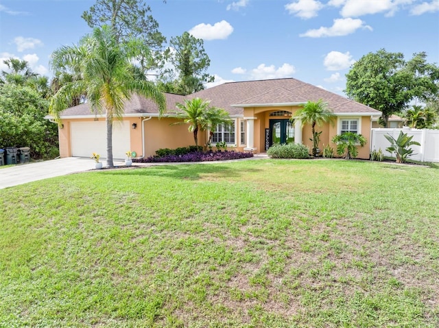 2373 Chartwell Ave, North Port, FL 34288 - single story home with concrete driveway, a garage, and stucco siding