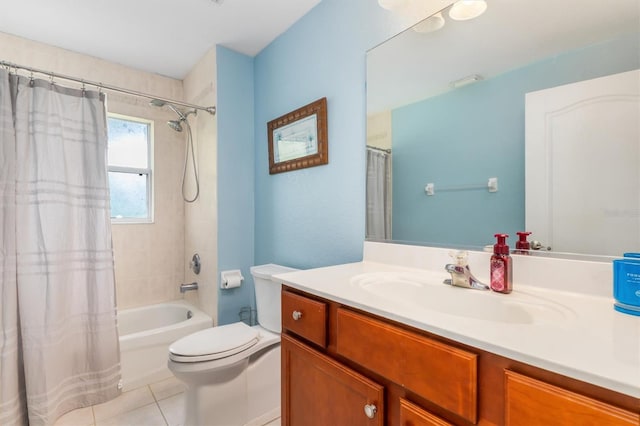 2373 Chartwell Ave, North Port, FL 34288 - full bathroom featuring vanity, shower / tub combo, and tile patterned flooring
