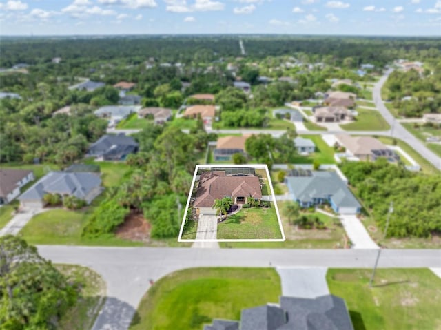 2373 Chartwell Ave, North Port, FL 34288 - aerial perspective of suburban area with property parcel outlined