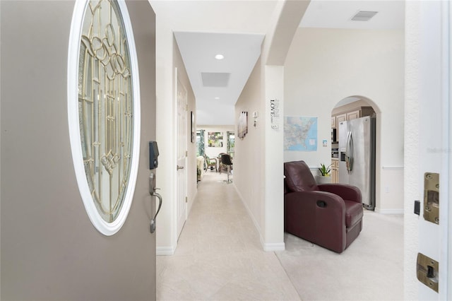 167 Marker Rd, Rotonda West, FL 33947 - foyer entrance featuring arched walkways and recessed lighting