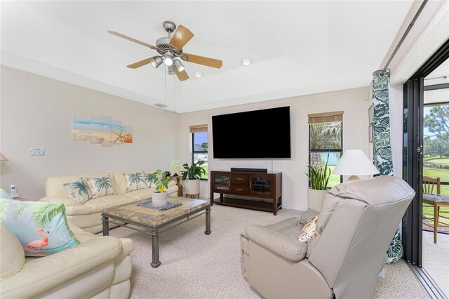 167 Marker Rd, Rotonda West, FL 33947 - living room featuring ceiling fan