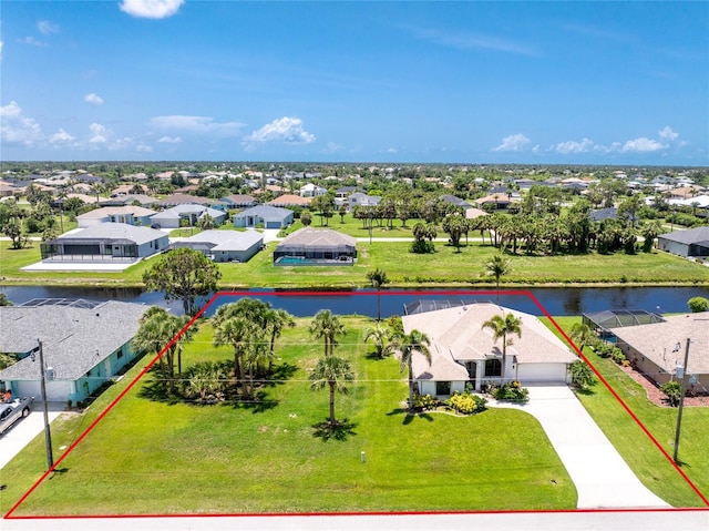 167 Marker Rd, Rotonda West, FL 33947 - aerial view of residential area featuring a nearby body of water and property boundaries highlighted