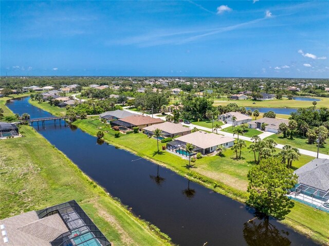 167 Marker Rd, Rotonda West, FL 33947 - aerial perspective of suburban area with a large body of water