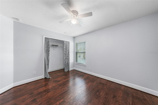 1523 Napoleon Rd, North Port, FL 34288 - unfurnished bedroom with wood finished floors, a textured ceiling, a closet, and ceiling fan