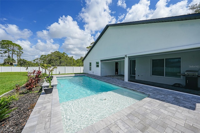 1523 Napoleon Rd, North Port, FL 34288 - view of pool featuring a patio, a fenced backyard, and grilling area