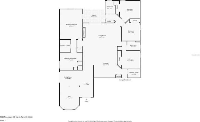 1523 Napoleon Rd, North Port, FL 34288 - view of room layout