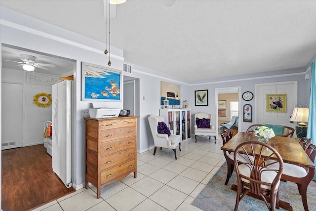 3197 Normandy Dr, Port Charlotte, FL 33952 - dining space with a ceiling fan and light tile patterned flooring