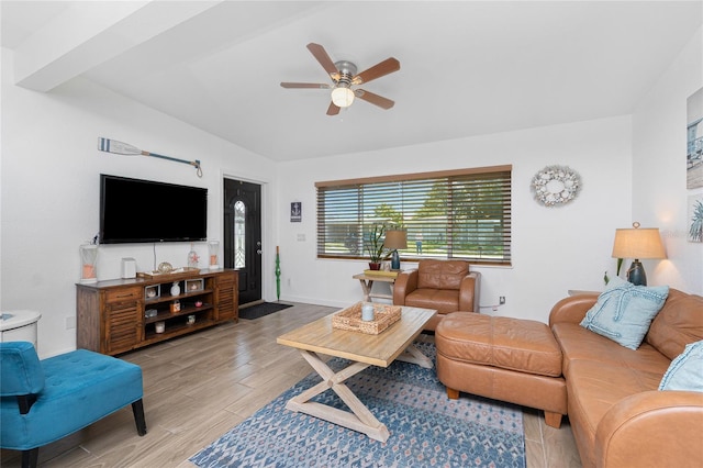 720 Dalton Blvd, Port Charlotte, FL 33952 - living room with ceiling fan and light wood-style floors