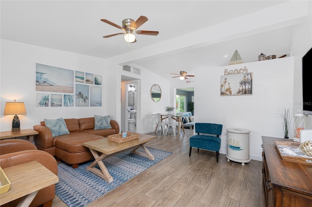 720 Dalton Blvd, Port Charlotte, FL 33952 - living room with ceiling fan and light wood-type flooring