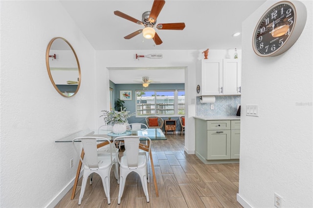 720 Dalton Blvd, Port Charlotte, FL 33952 - dining space with a ceiling fan and light wood-type flooring