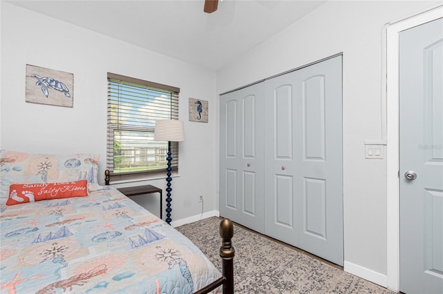 720 Dalton Blvd, Port Charlotte, FL 33952 - bedroom featuring a closet and a ceiling fan