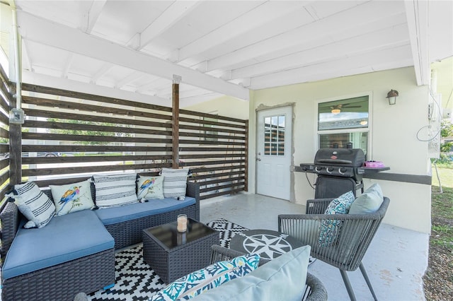 720 Dalton Blvd, Port Charlotte, FL 33952 - view of patio / terrace featuring an outdoor living space and grilling area