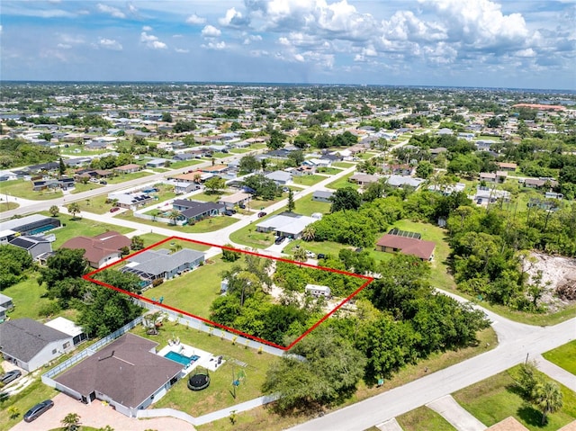 976 Great Falls Ter NW, Port Charlotte, FL 33948 - aerial view of property's location featuring property parcel outlined