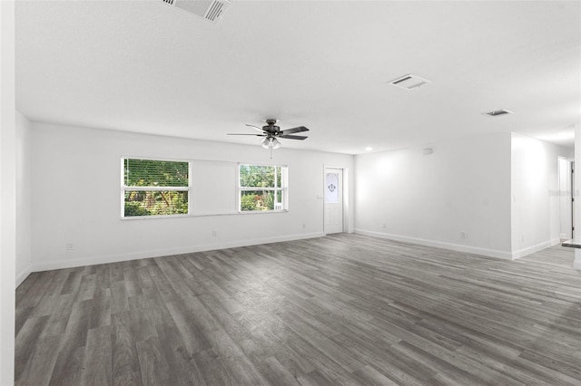 4996 49th St, Vero Beach, FL 32967 - unfurnished room featuring wood finished floors and ceiling fan