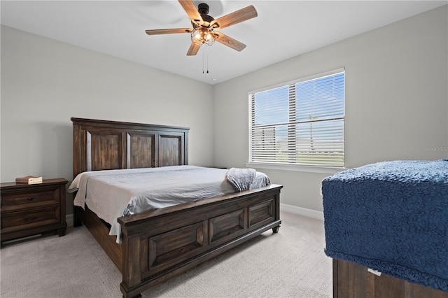 2477 Gabel Oak Dr, North Port, FL 34289 - bedroom with light colored carpet and a ceiling fan