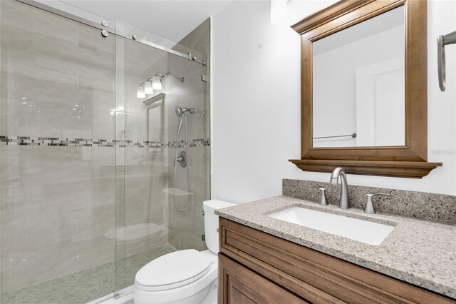 3010 52nd St W, Lehigh Acres, FL 33971 - bathroom with vanity and a shower stall