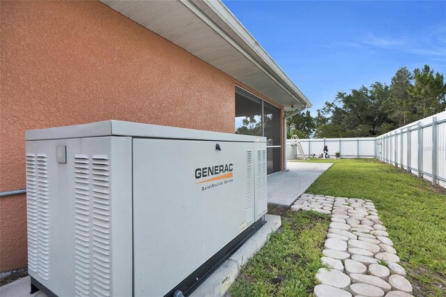 3010 52nd St W, Lehigh Acres, FL 33971 - exterior view of a fenced backyard and stucco siding