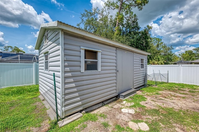 4038 Corydon Ave, North Port, FL 34286 - view of outdoor structure with a fenced backyard