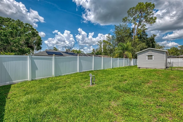 4038 Corydon Ave, North Port, FL 34286 - fenced backyard featuring a storage shed
