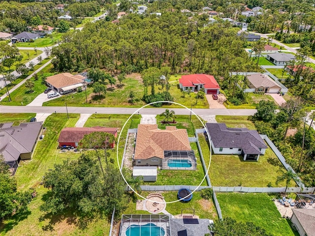 4038 Corydon Ave, North Port, FL 34286 - aerial view of residential area featuring a pool area
